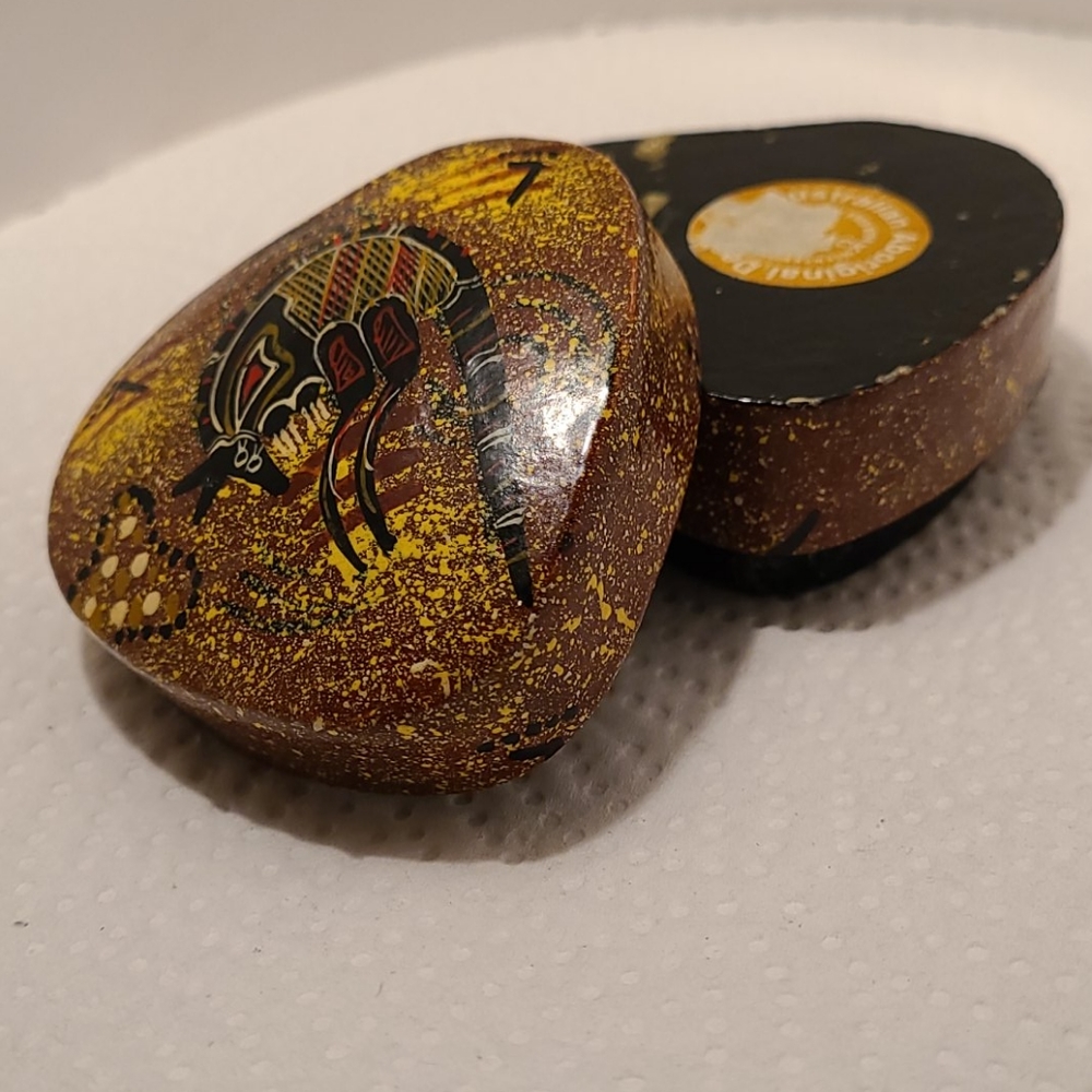 Australian Aboriginal Painted Trinket Box